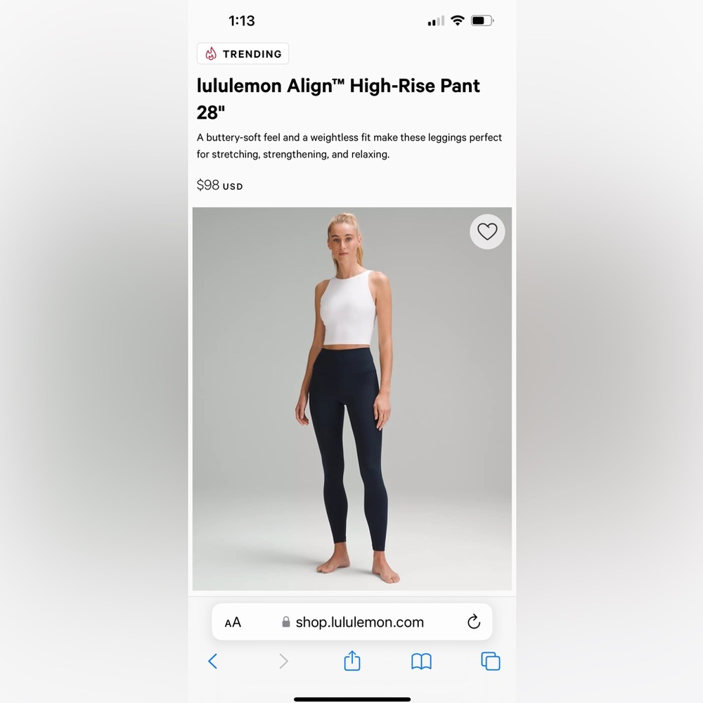 Lululemon Align Leggings 28”